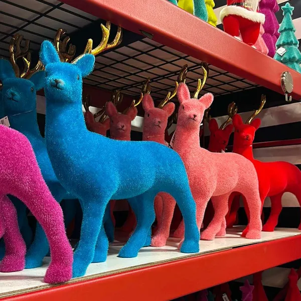 Figurines^180 Degrees Flocked Deer