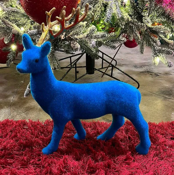 Figurines^180 Degrees Flocked Deer