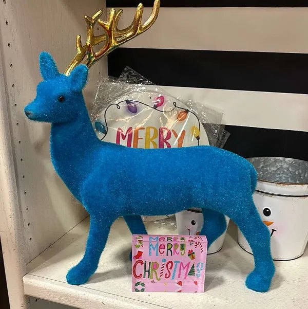Figurines^180 Degrees Flocked Deer