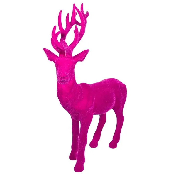 Figurines^180 Degrees Flocked Deer, Large