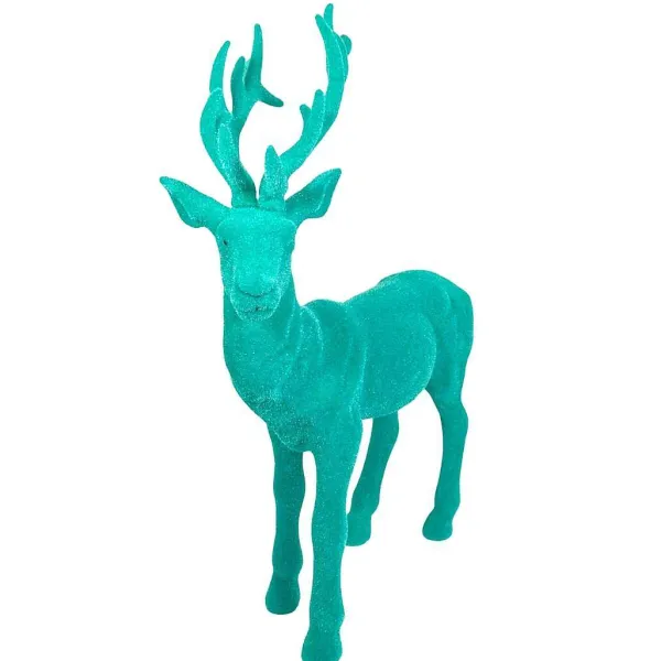 Figurines^180 Degrees Flocked Deer, Large