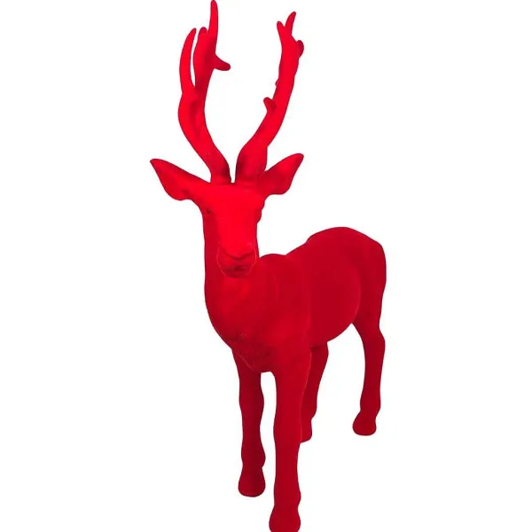 Home Accents^180 Degrees Flocked Deer, Large