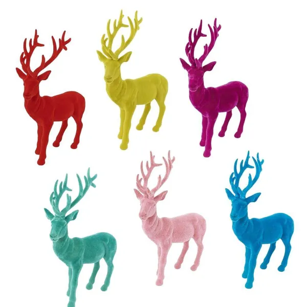 Home Accents^180 Degrees Flocked Deer, Large