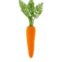 Figurines^180 Degrees Flocked Orange Carrot