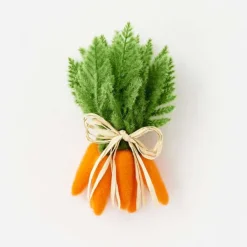 Focal Points^180 Degrees Flocked Orange Carrot Cluster