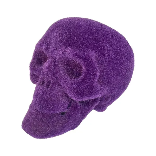 Focal Points^180 Degrees Flocked Skull