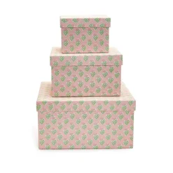 Home Accents^Two's Company Floral Block Print Nesting Boxes