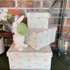 Figurines^Two's Company Floral Block Print Nesting Boxes