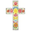 Table Decor^The Round Top Collection Floral Cross Gallery Art