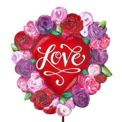 Wall Decor^The Round Top Collection Floral "Love" Heart