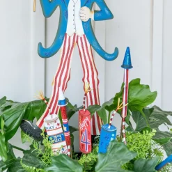Pot Stakes^The Round Top Collection Fourth Of July Frenzy Stake