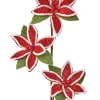 Sprays^Regency Frosty Felt Poinsettia Spray, 23"