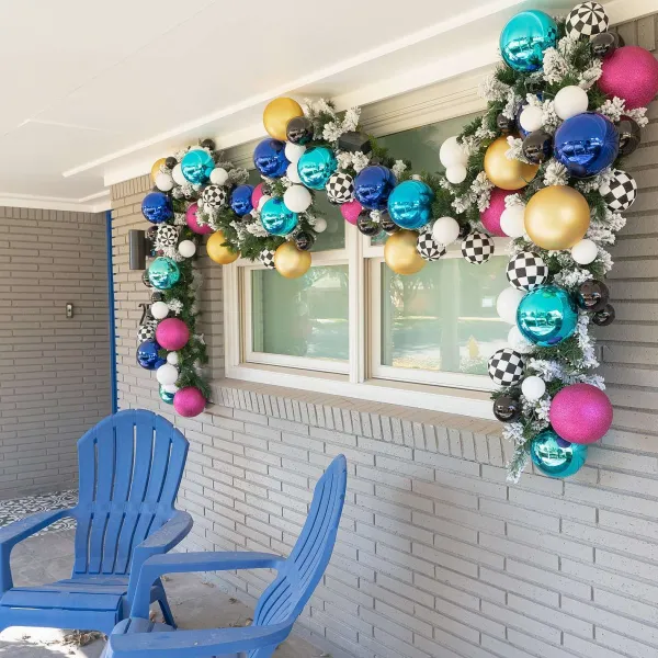Ball Ornaments^Farrisilk Fuchsia Glitter Ball Ornament, 8"