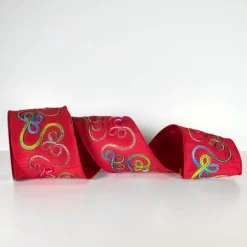 Ribbon^Farrisilk Fuchsia Whimsy Ribbon, 4"X10Yd.