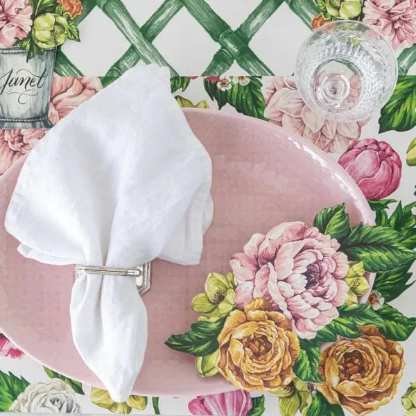 Spring^Hester & Cook Garden Cascade Placemat Sheets