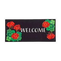 Spring^Evergreen Geranium Welcome Sassafras Switch Mat