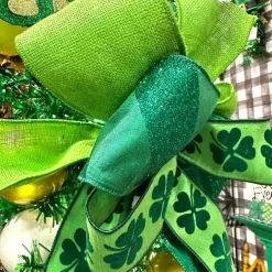 St. Patrick's Day^Farrisilk Giant Shamrock On Green Ribbon, 2.5