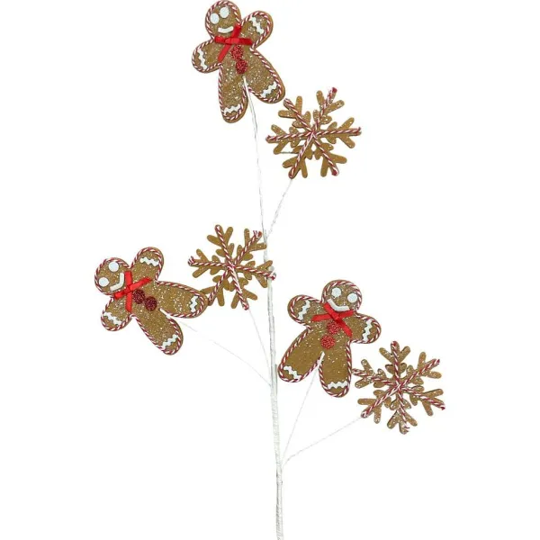 Floral^Direct Export Co. Gingerbread And Snowflake Spray