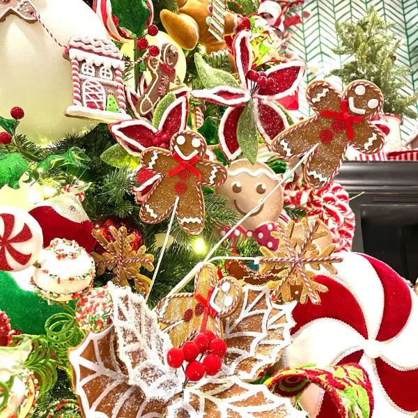 Floral^Direct Export Co. Gingerbread And Snowflake Spray