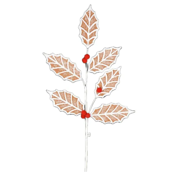 Floral Decor^Direct Export Co. Gingerbread Holly Spray