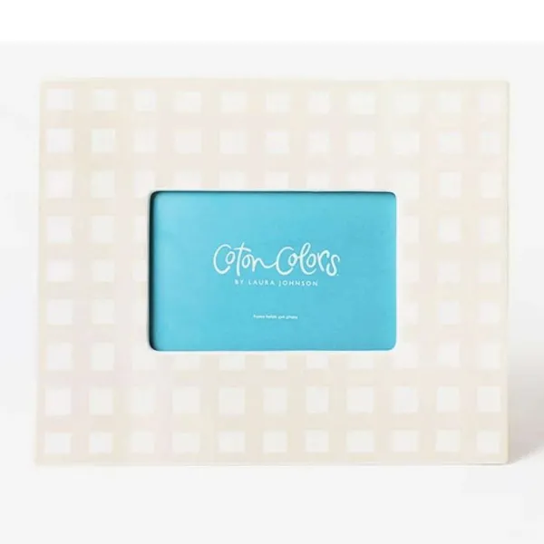 Home Accents^Coton Colors Gingham Ecru Frame By Happy Everything!