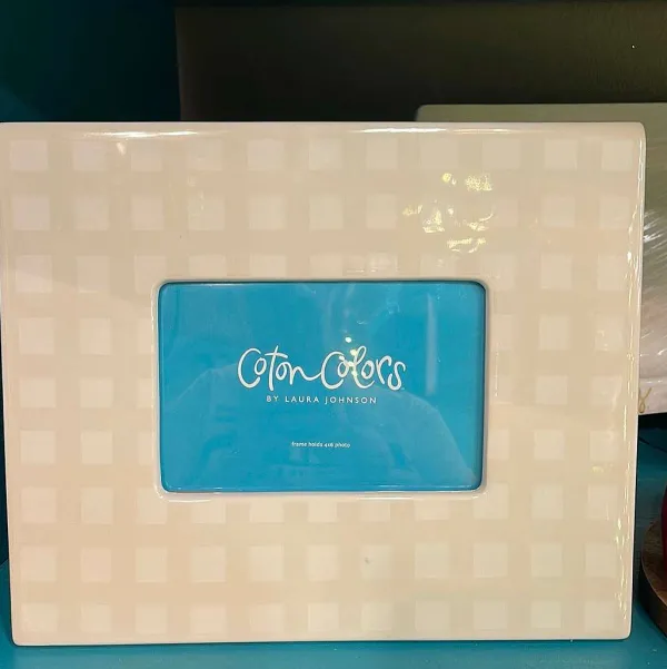 Table Decor^Coton Colors Gingham Ecru Frame By Happy Everything!