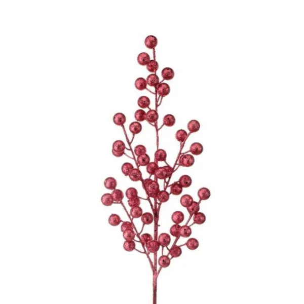 Floral^Regency Glitter Ball Berry Spray, 28"
