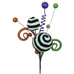 Picks^Liberty Floral Glitter Curly Velvet Ball Pick