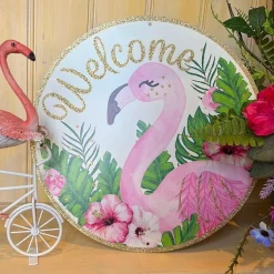 Signs^Craig Bachman Glitter Flamingo Sign