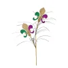 Floral^Regency Glitter Fleur De Lis Spray