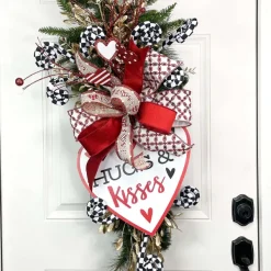 Floral^Craig Bachman Glitter Heart Twig Spray