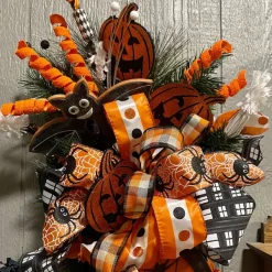 Floral^Craig Bachman Glitter Jack-O-Lantern Spray