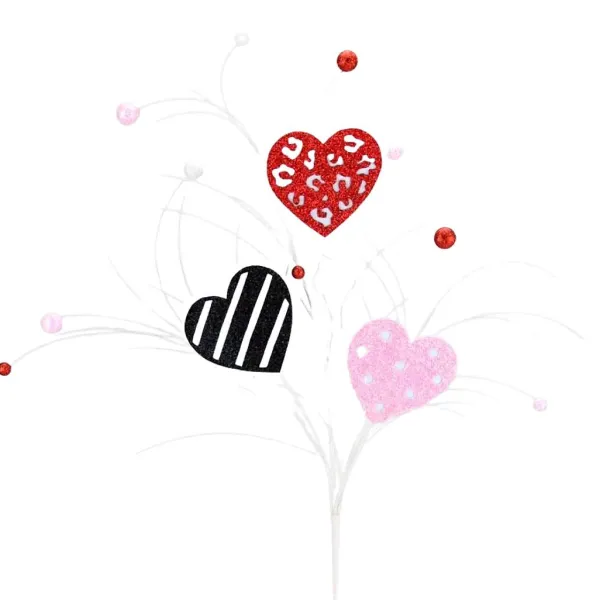 Floral^Craig Bachman Glitter Pattern Hearts Spray