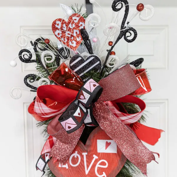 Floral^Craig Bachman Glitter Pattern Hearts Spray