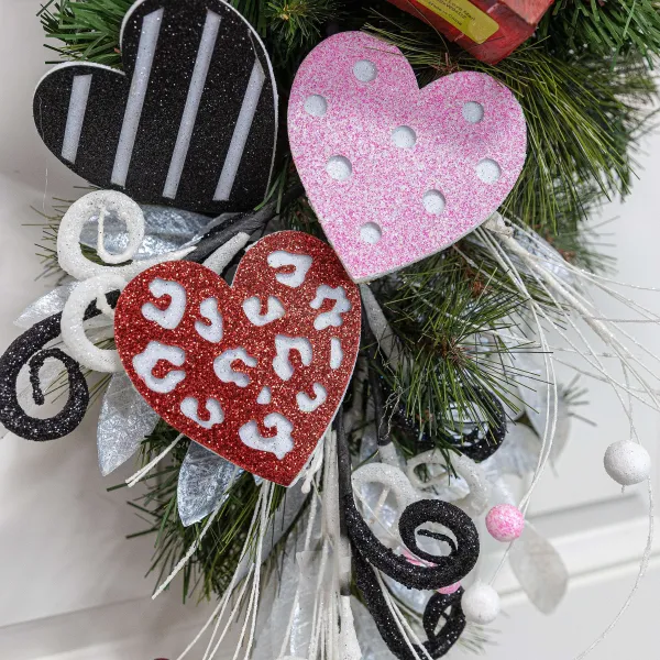 Floral^Craig Bachman Glitter Pattern Hearts Spray