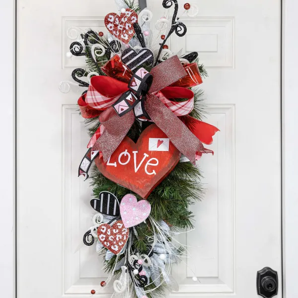 Floral^Craig Bachman Glitter Pattern Hearts Spray
