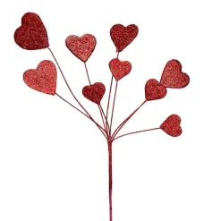 Floral^Craig Bachman Glitter Red Heart Pick