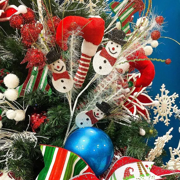 Floral^Craig Bachman Glitter Snowman Ball Sequin Spray