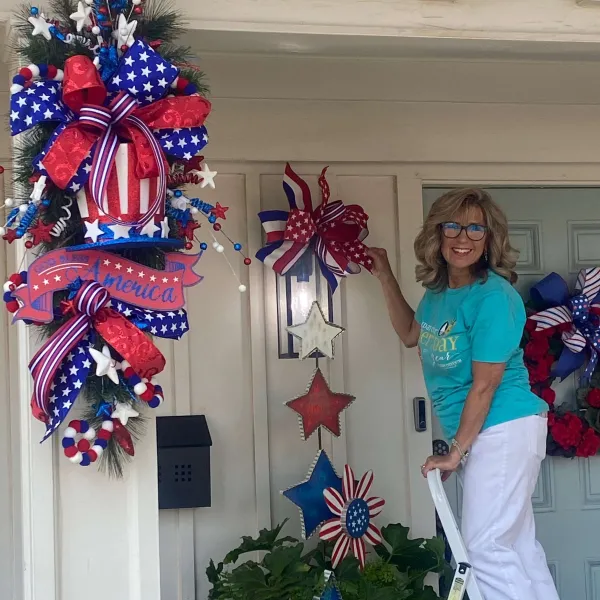 Focal Points^Liberty Floral Glitter Stars And Stripe Half Top Hat