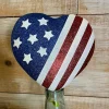 Floral^Liberty Floral Glitter Stars And Stripes Heart Pick