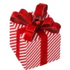 Table Decor^Regency Glitter Stripe Gift Box With Jingle Bell, 6.5"