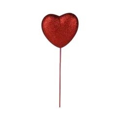 Floral^Craig Bachman Glittery Heart Pick, Red