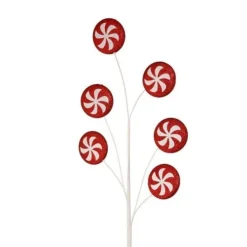 Floral^Regency Glittery Peppermint Disk Spray