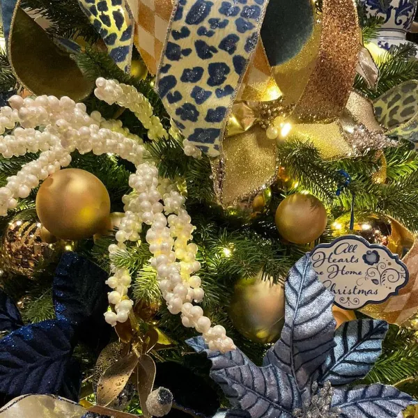 Happy New Year^RAZ Gold Ball Garland, 4'