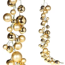 Happy New Year^RAZ Gold Ball Garland, 4'