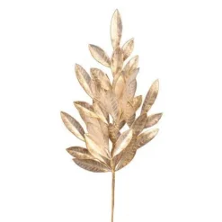 Floral^Craig Bachman Gold Bay Leaf Spray