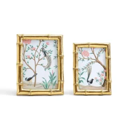 Home Accents^Two's Company Gold Faux Bamboo Photo Frame
