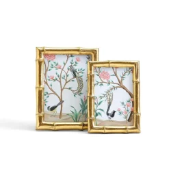 Spring^Two's Company Gold Faux Bamboo Photo Frame