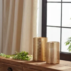 Spring^Melrose Gold Filigree Candle Holder, Gold