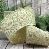 Ribbon^D. Stevens Gold Jewel Floral Garden Ribbon, 4" X 10Yd